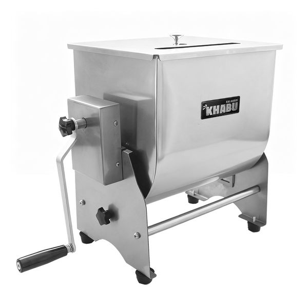 KK Meat Mixer 26L - Stainless Steel Manual Biltong &amp; Sausage Meat Mixer