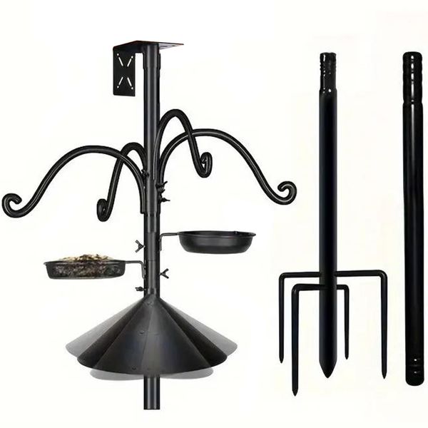 Bird Feeding Station Kit Bird Feeder Pole Feeder Stand for Outdoor 76 Inch