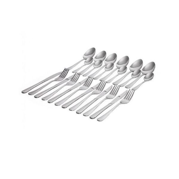 24 Piece Silver Stainless Steel Cutlery Set - 24 Piece