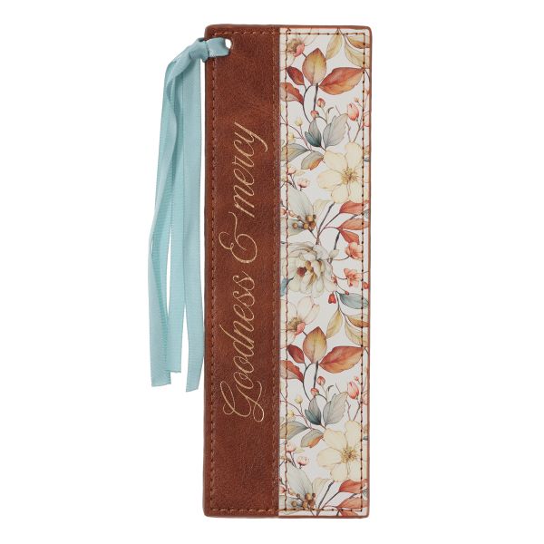 Faux Leather Bookmark - Goodness and Mercy