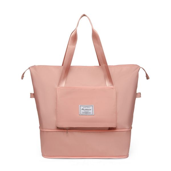 Large Capacity Folding Travel Bag, Dry and Wet Separation Shoulder Bag