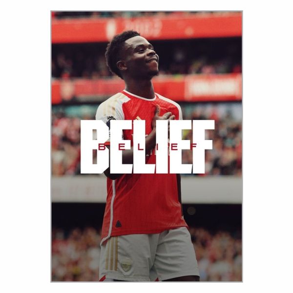 Arsenal Belief Saka Poster - A1