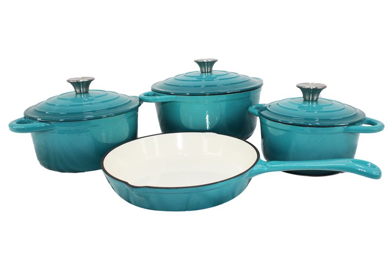 Cast Iron Dutch Oven Cookware Set - 4 Piece