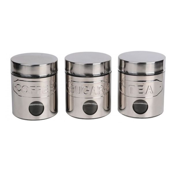 3-Piece Sugar, Coffee and Tea Canister Set