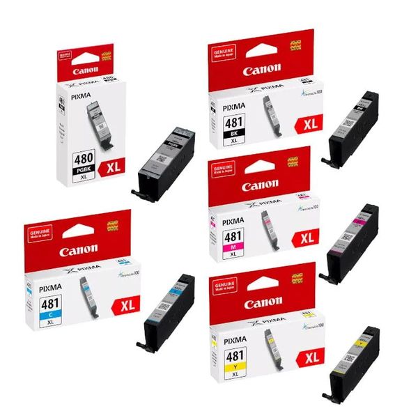 Canon 480XL Black /481XL-BK/C/M/Y Ink Cartridge Multipack