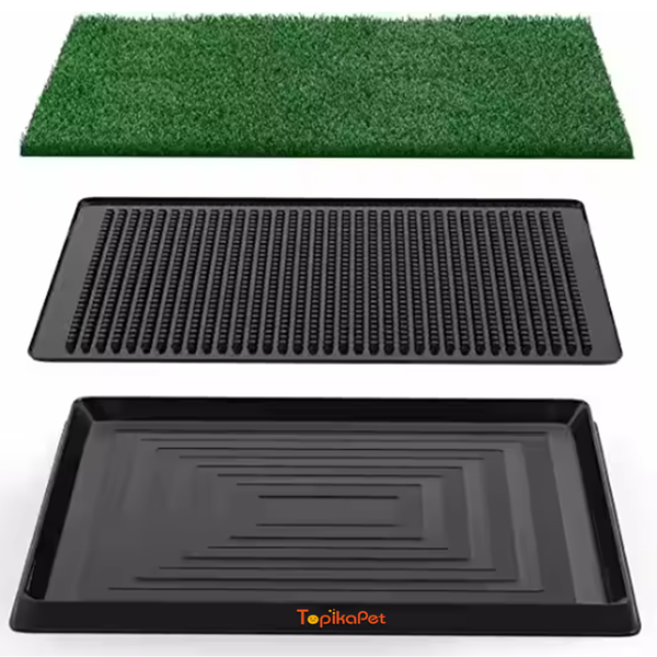 Topika Dog Grass Pad with Tray, Training Pee Mat, 20x25"51x64 CM