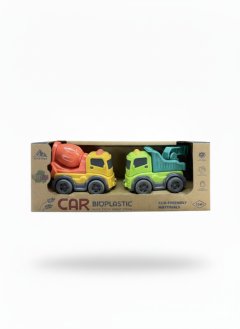 Construction Vehicle Toy Set - Dump Truck with Crane &amp; Sand Mixer