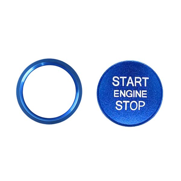 Audi Vehicle Start Engine Button Cover Set - Blue (AD-START-C-R-BL)