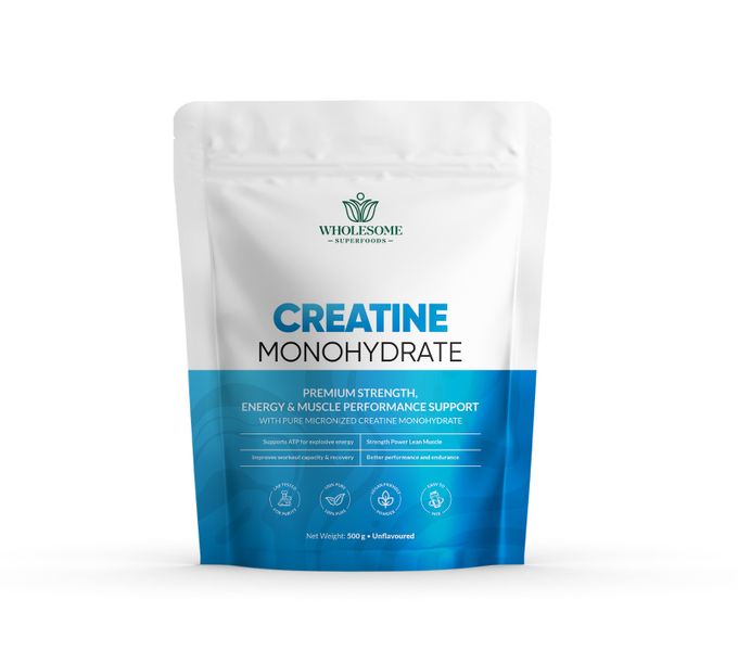 Wholesome Superfoods Creatine Monohydrate - 500g Premium Micronized
