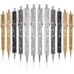 12 PCS Bling Pen Bulk Metal Ballpoint Pen Diamond Pen 6 Colors