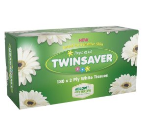 Twinsaver Facial Tissue White 40 x180 Sheets