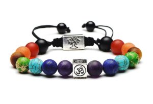 HerJewellery 7 Chakra Healing Reiki Aum Bracelet