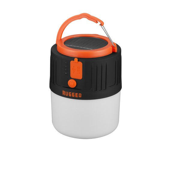 Rugged Range 500lm Rechargeable Solar LED Lantern With Power Bank