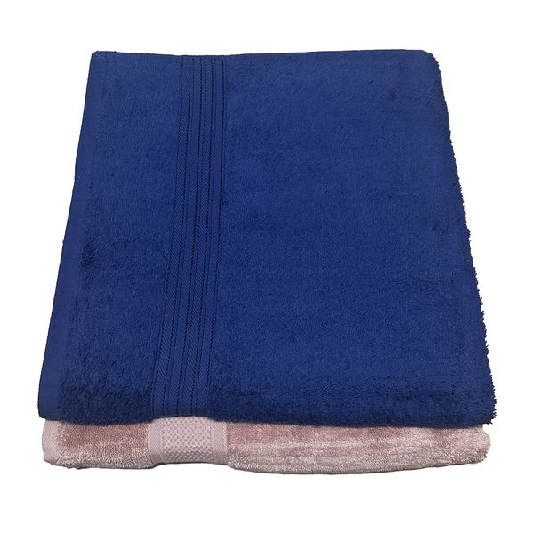 2 Pack Extra Large Bath Towel Luxury Cotton 80 x 150cm - BT14P174NPE