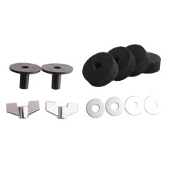 Drum Accessories Kit Cymbal Felts Cymbal Sleeves Wing Nuts