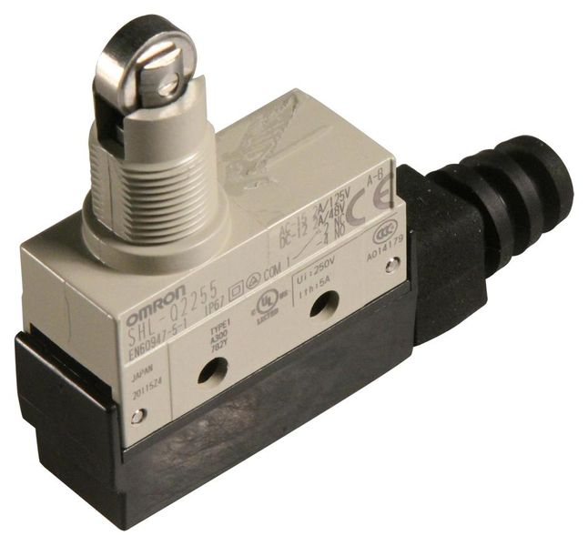 Omron (SHL-Q2255) Microswitch, Snap Action, Roller Plunger