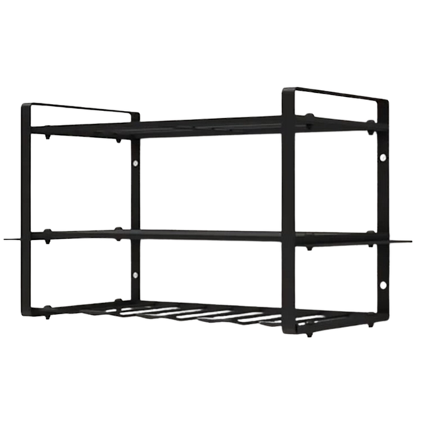 Garage Storage Power Tool Organiser 4 Drills Holder 2 Layers Shelf Rack
