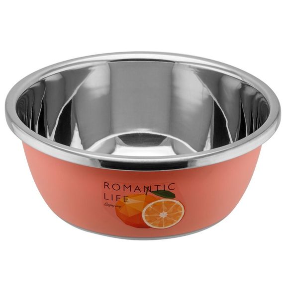 Stainless Steel Whipping Bowl - Orange - 26cm