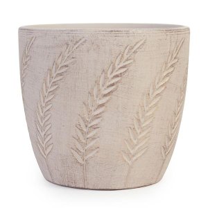 Rustic Leaves Pot 17x15cm