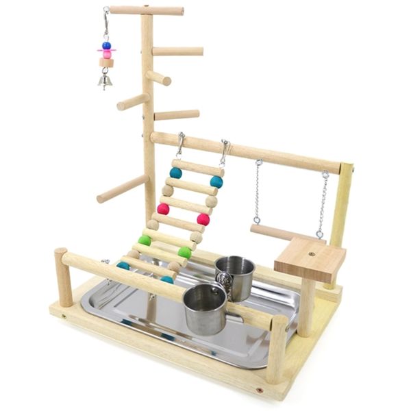 Pet Bird Parrot Interactive Perch Swing Stand Toy (47x37x26cm)