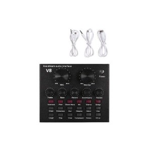 Audio USB External Singing Live Sound Card -V8