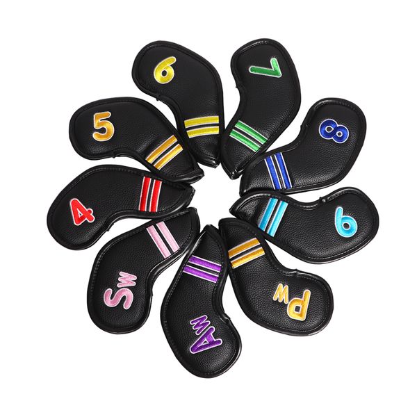9pc PU iron covers black