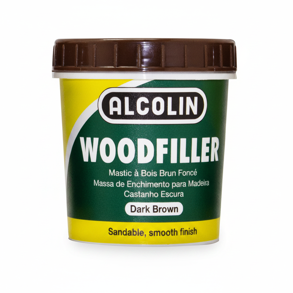 Alcolin Wood Filler 200g Dark Brown for Interior and Exterior Repairs
