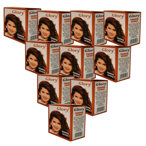 Glory Henna Hair Dye - Orange - 10 Pack