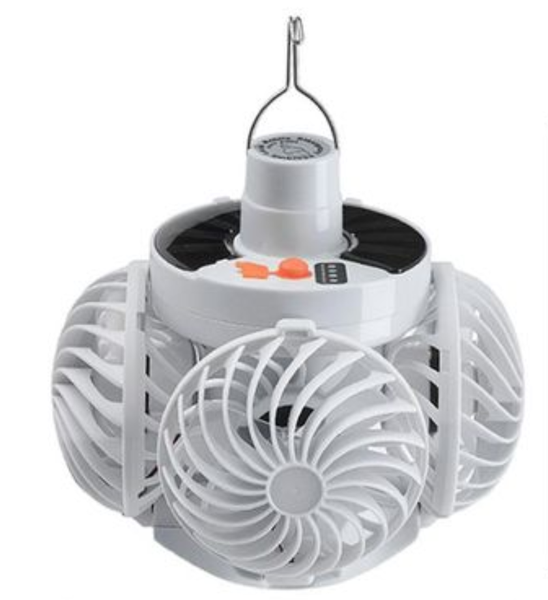 IPSTYLE Led Bubble Camping Fan Light Wall Mounted Fan Light Outdoor