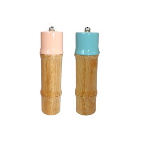 Set of 2 Bamboo Spice Grinders( Salt and Pepper 21cm)