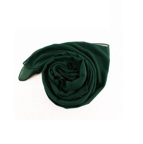 Rectangle Solid Color Chiffon Scarf - Hijab