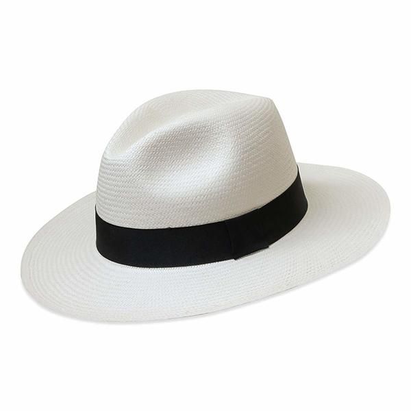 Panama Straw Summer Sun Hat for Men/Women-White
