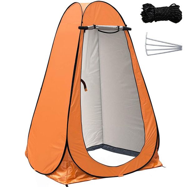 190cmh-Outdoor Camping Automatic Shower Changing Tent Mobile Toilet-Orange