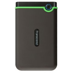 Transcend 2TB SJ25M3C USB 3.1 Type-C Rugged Portable Hard Drive - Iron Grey
