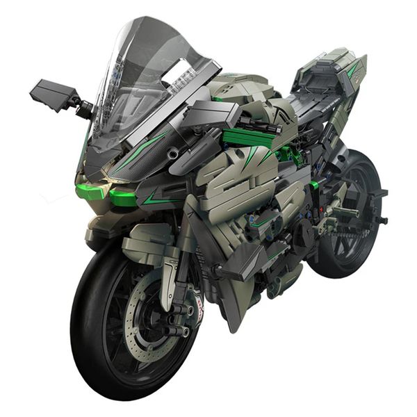 Panlos 1/5 Kawasaki H2R Building Blocks with lights (1968pcs) - 46cm Long
