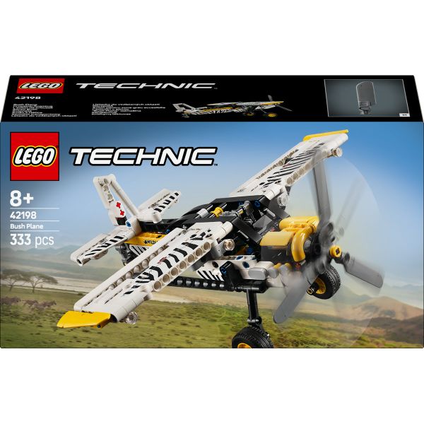 LEGO® Technic Bush Plane Aircraft Toy Vehicle Gift Set for Kids 42198