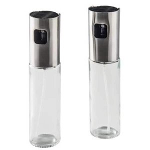 Stainless Steel Olive Oil Sprayer Silver - 2 Pack