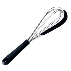Optic 12 inch Resistant Non-Stick Whisk Silicone Bowl Scraper - Black