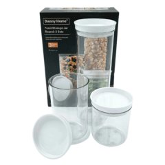 Food Storage Square Jar - Sets Of 3