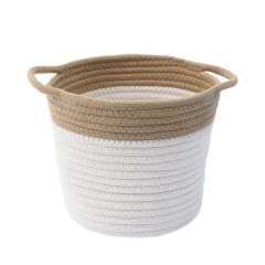 Cotton Rope Basket Laundry Basket Blanket Living Room Storage Basket