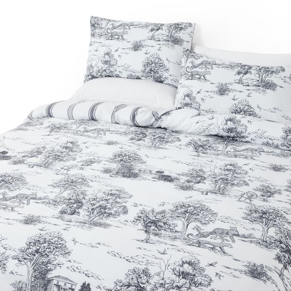 George &amp; Mason Mircofibre Duvet Set Vintage Toile