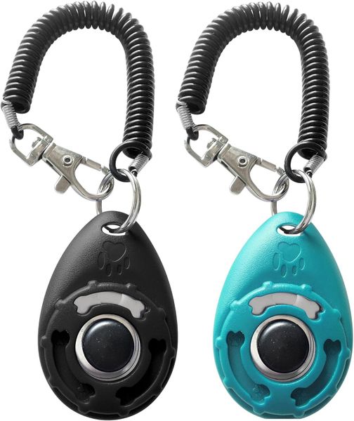 Clicker with Sring Wrist and Keyring - Pet Dog Clickers for Puppy, Cat