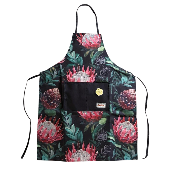 South Africa King Protea Apron-Botanical Floral Kitchen Apron With Pocket