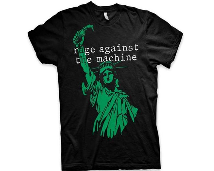 RockTs Mens Rage Againest the Machine Black Liberty T-Shirt