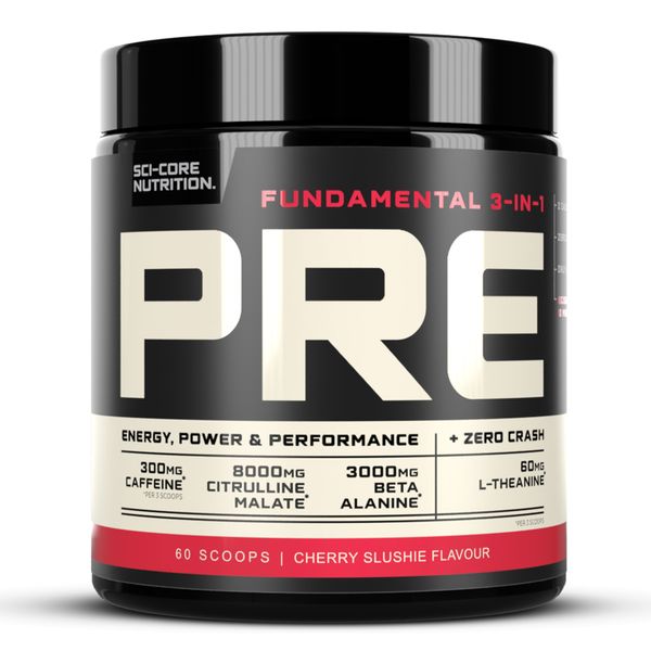 Fundamental 3-in-1 Pre Workout - 60 scoops - Cherry Slushie