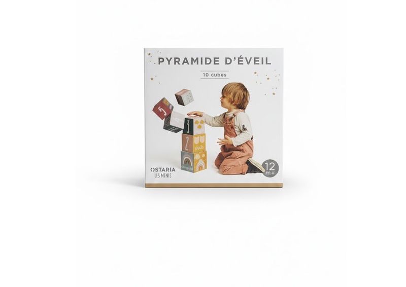 Pyramide d'Eveil 10-Piece Stacking Block Set - Educational Toy (12 Months+)