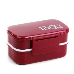 1400ml Large Capacity Double Plastic Lunch Box 12:00 Microwave Kitchen Ben