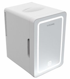 Goldair 6LT Compact Beauty Cooler with Mirror &amp; LED Light - WHITE GMR-600