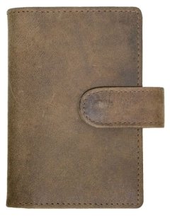 Luvsa LV-1313 Full Grain Genuine Leather Men's Compact Card Holder Wallet