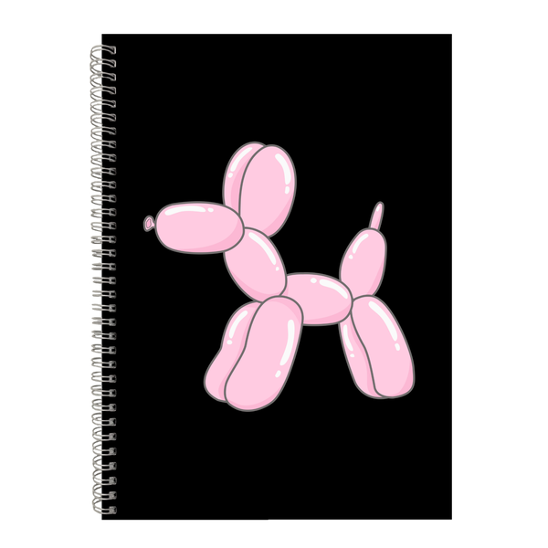Pink Balloon Dog Gift Idea Writing Book Notepad Notebook A4 505